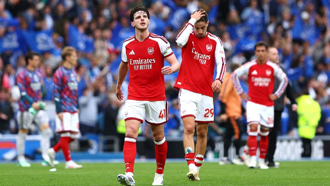 Arsenal 'in trouble from first throw-in' at Brighton - Mikel Arteta